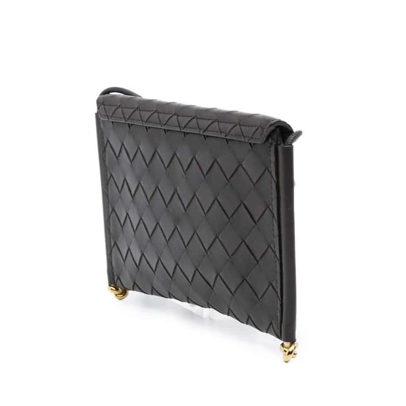 Bottega Veneta Calfskin Intrecciato Solstice Phone Pouch Brown Leather Good condition - Back View