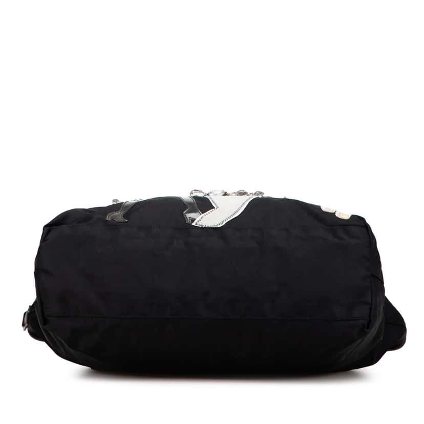 Prada Saffiano Trimmed Tessuto Robot Satchel Black Good condition - Inside View