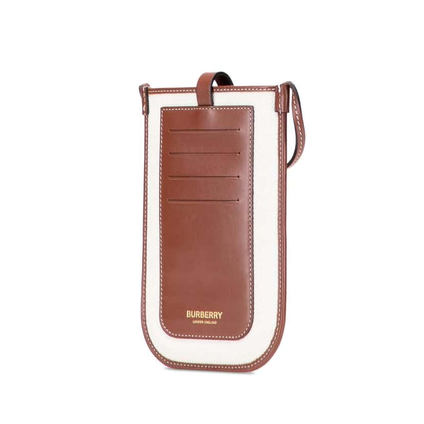 Burberry Canvas Anne Phone Case With Strap White Canvas Good condition - Back View