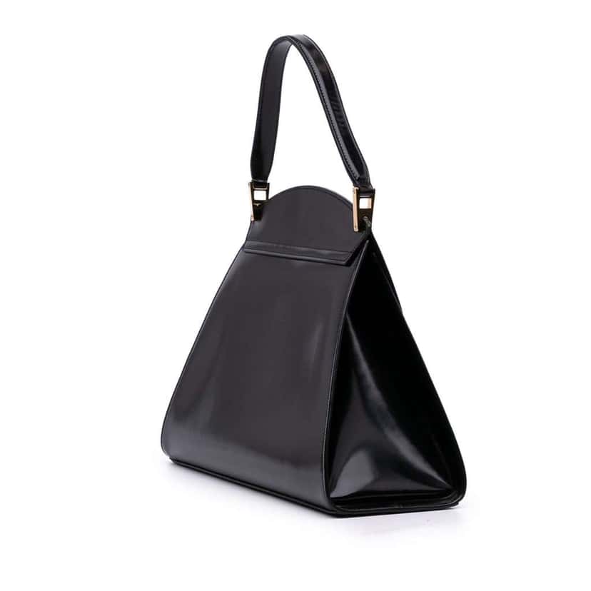 Salvatore Ferragamo Medium Leather Prisma Top Handle Bag Black Leather Good condition - Back View