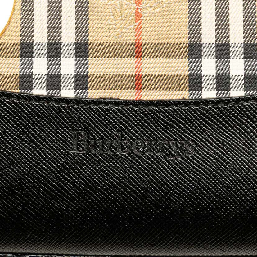 Burberry Haymarket Check Canvas Handbag Brown Canvas Good condition - Box View