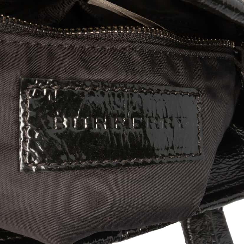 Burberry Beat Check Nylon Lowry Satchel Grey Good condition - Box View