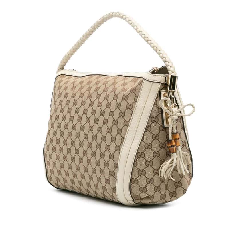 Gucci Medium GG Canvas Bella Shoulder Bag Brown Canvas Good condition - Back View
