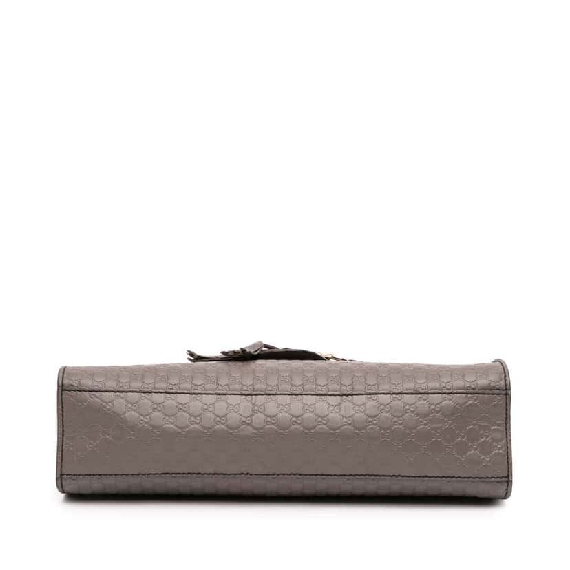 Gucci Medium Microguccissima Emily Shoulder Bag Grey Leather Good condition - Inside View