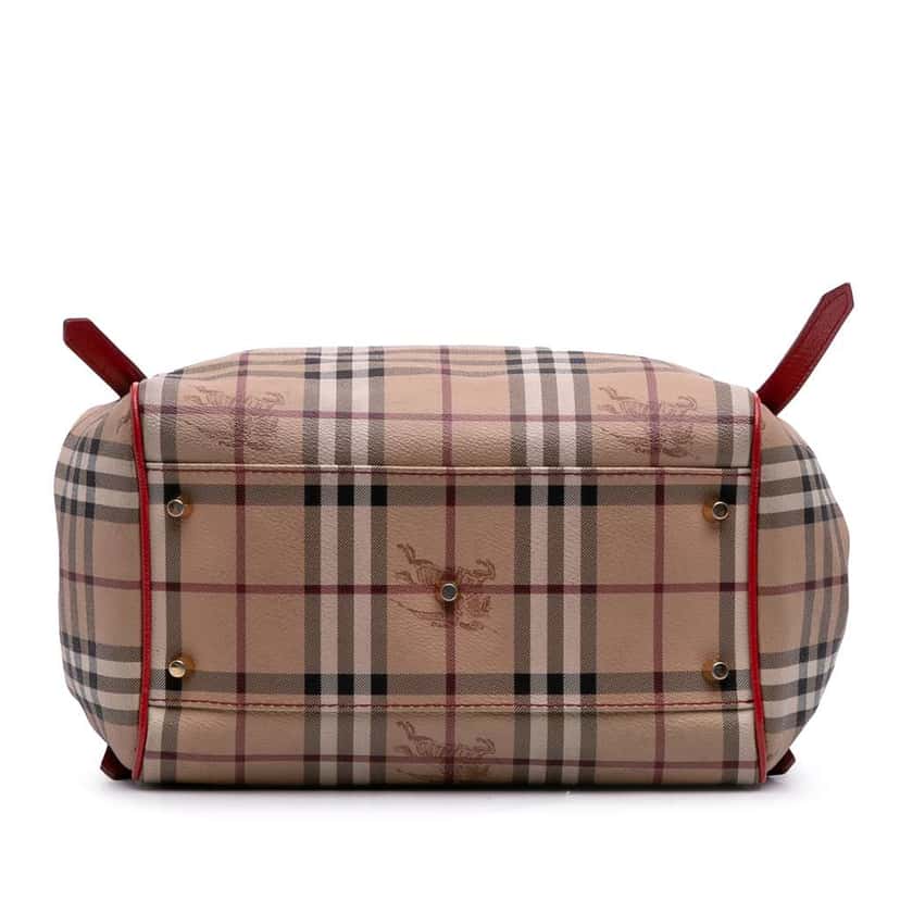 Burberry Small Haymarket Check Coated Canvas Canterbury Tote Brown Canvas Good condition - Inside View