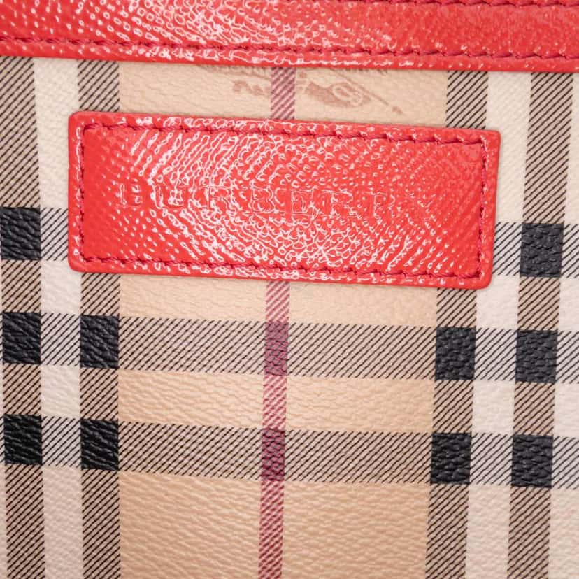 Burberry Small Haymarket Check Coated Canvas Canterbury Tote Brown Canvas Good condition - Box View