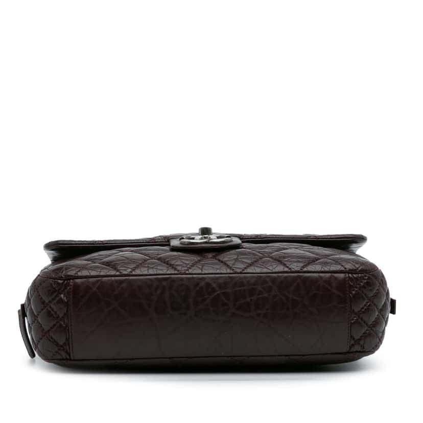 Chanel Jumbo Quilted Aged Calfskin New Portobello Flap Red Leather Good condition - Inside View