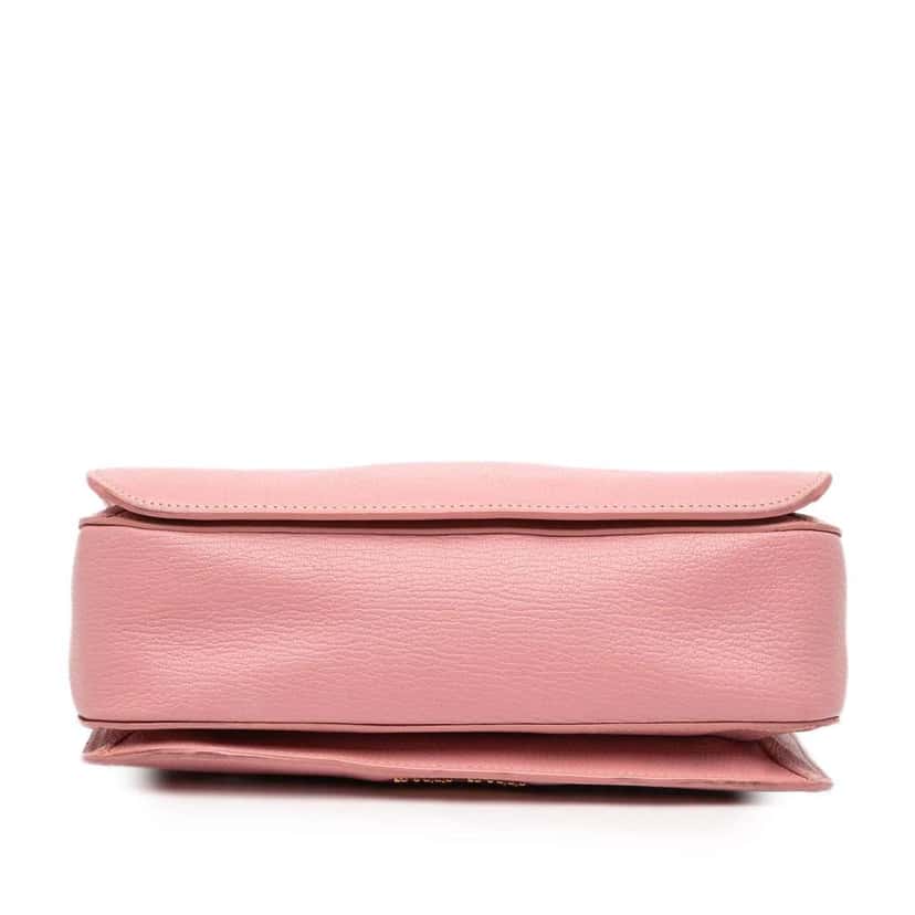 Miu Miu Goatskin Madras Satchel Pink Leather Good condition - Inside View