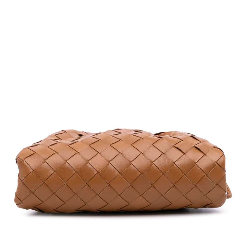 Bottega Veneta Nappa Intrecciato The Mini Pouch Crossbody Brown Leather Good condition - Inside View