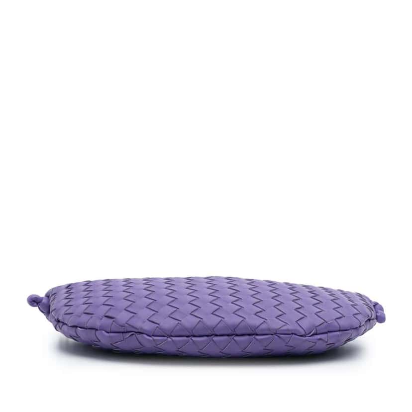 Bottega Veneta Small Nappa Intrecciato Turn Pouch Purple Leather Very good condition - Inside View