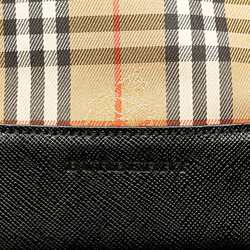 Burberry Haymarket Check Canvas Handbag Brown Canvas Good condition - Box View