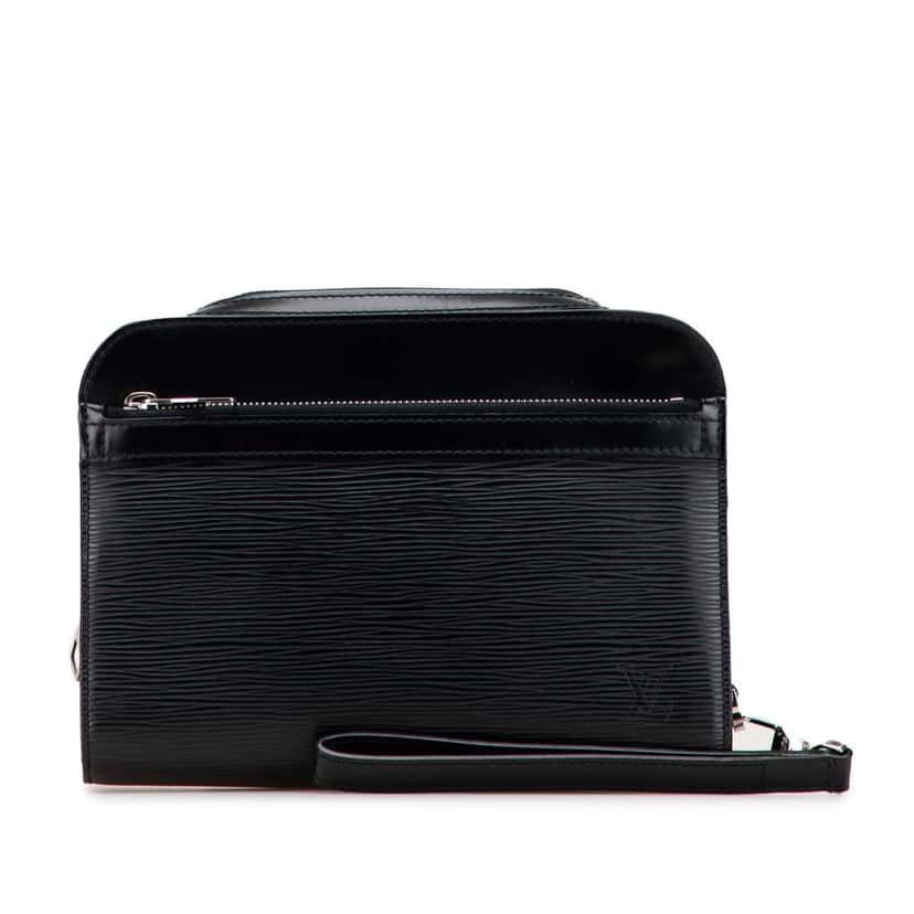 Louis Vuitton Epi Pochette Hoche Black Leather Good condition - Front View