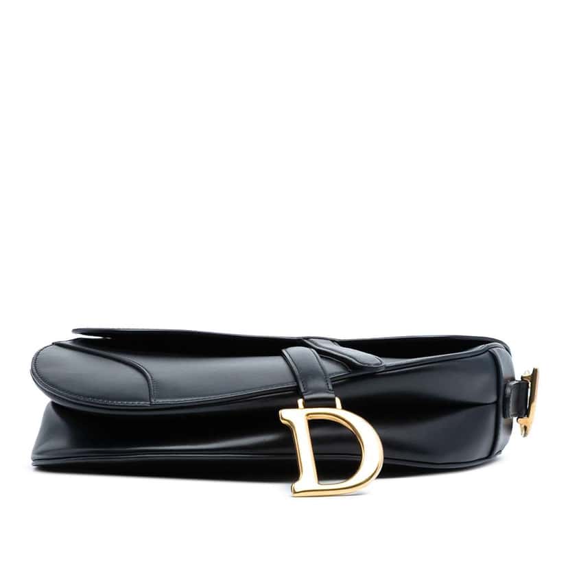 Dior Mini Leather Saddle Bag Black Leather Good condition - Inside View