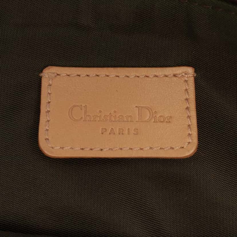 Dior Mini Diorissimo Canvas Saddle Pochette Brown Canvas Good condition - Box View