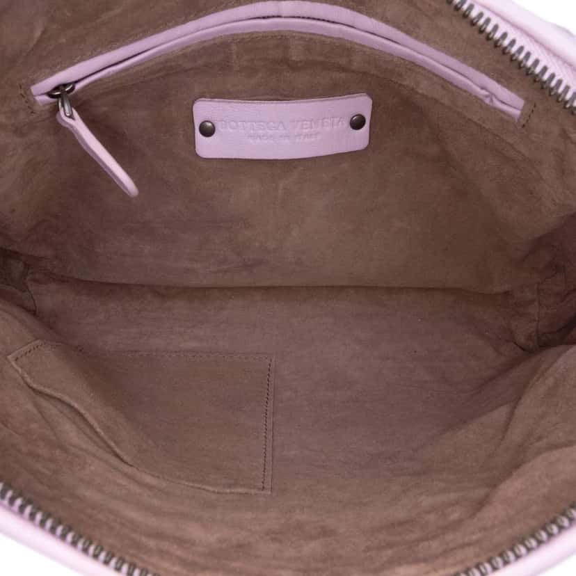 Bottega Veneta Nappa Intrecciato Nodini Crossbody Purple Leather Good condition - Model View