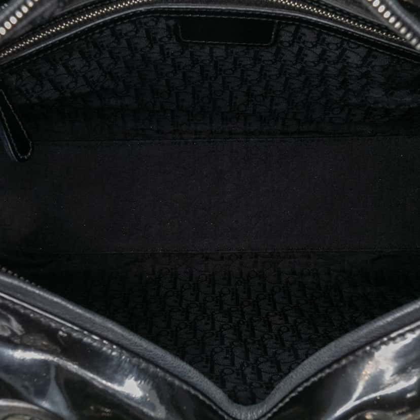 Dior Large Patent Cannage Lady Dior Black Leather Good condition - Model View