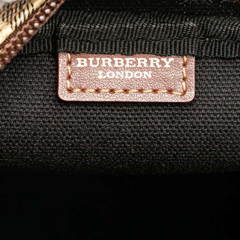 Burberry Haymarket Check Canvas Crossbody Brown Canvas Good condition - Box View