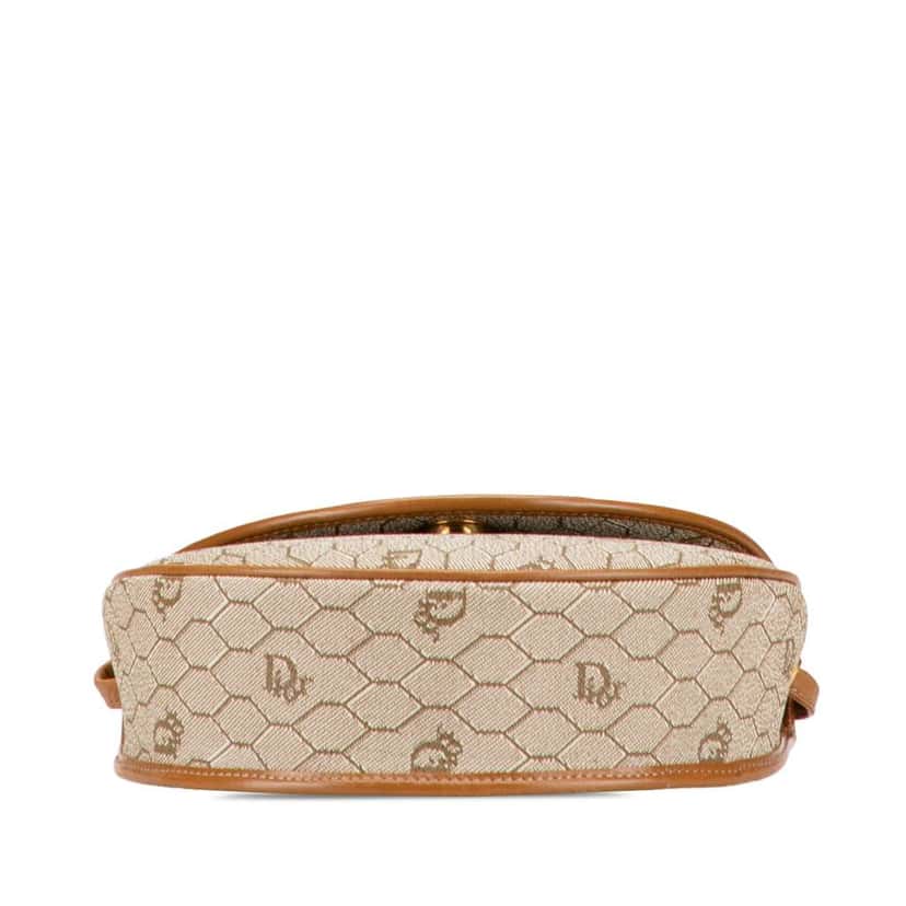 Dior Honeycomb Coated Canvas Crossbody Brown Canvas Good condition - Inside View