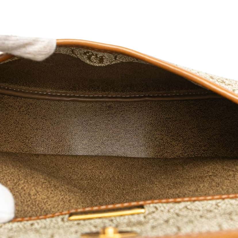 Dior Honeycomb Coated Canvas Crossbody Brown Canvas Good condition - Model View