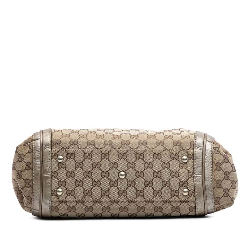 Gucci Large GG Canvas Bella Shoulder Bag Brown Canvas Good condition - Inside View