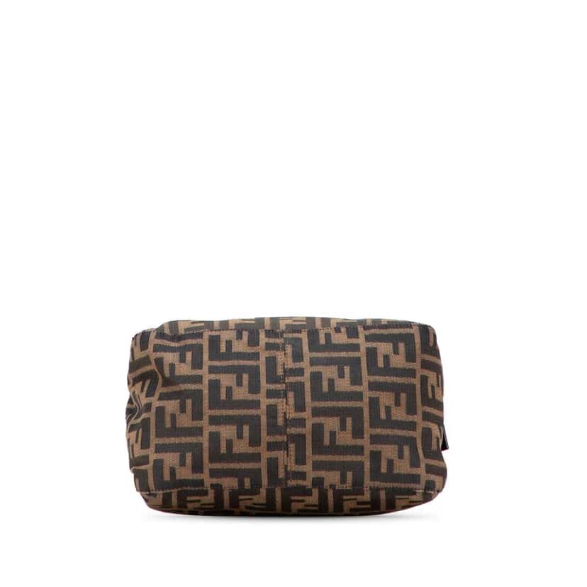 Fendi Zucca Canvas Double Flap Shoulder Bag Brown Canvas Good condition - Inside View