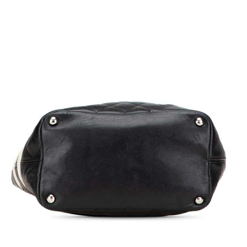 Chanel Medium Lambskin Cambon Ligne Tote Black Leather Good condition - Inside View