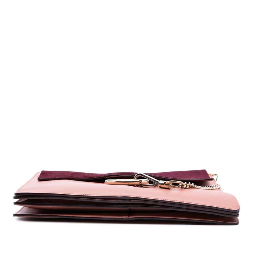 Chloé Medium Calfskin and Suede Faye Crossbody Pink Leather Good condition - Inside View