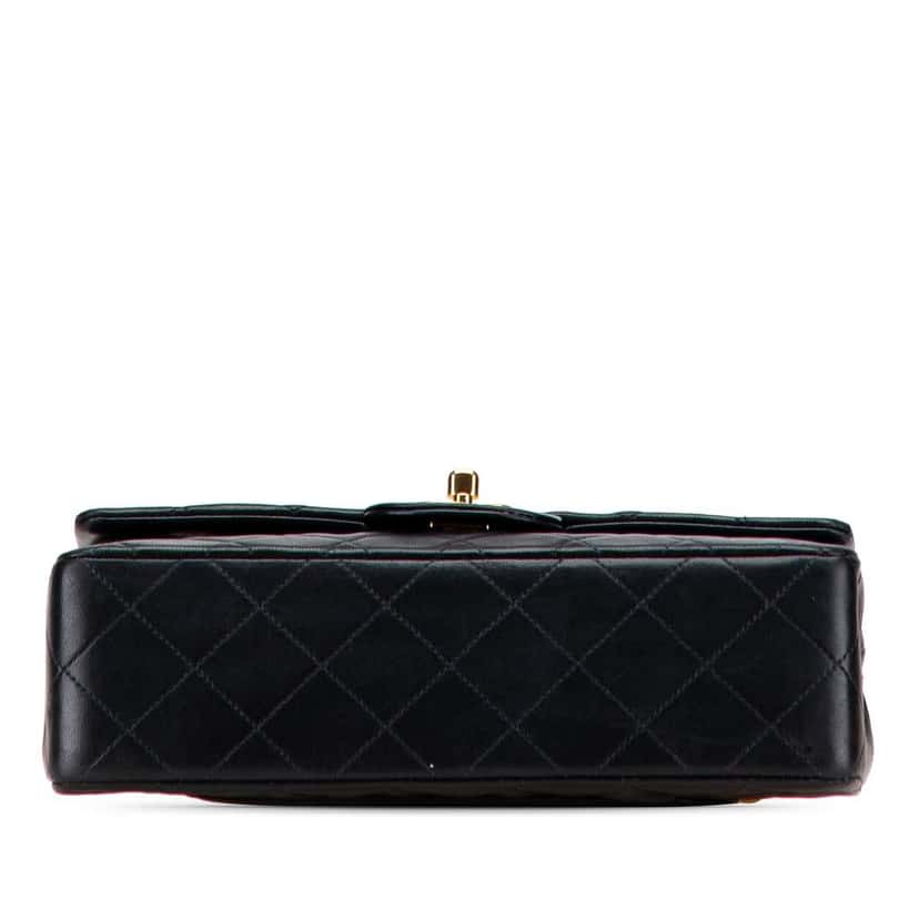 Chanel Small Classic Lambskin Double Flap Black Leather Good condition - Inside View