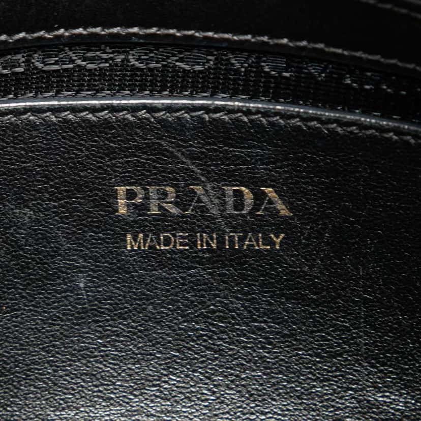 Prada Saffiano and City Calf Esplanade Satchel Black Leather Good condition - Box View