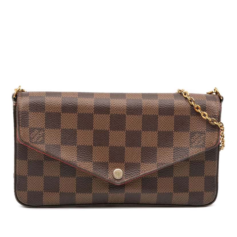 Louis Vuitton Damier Ebene Pochette Felicie Brown Good condition - Front View