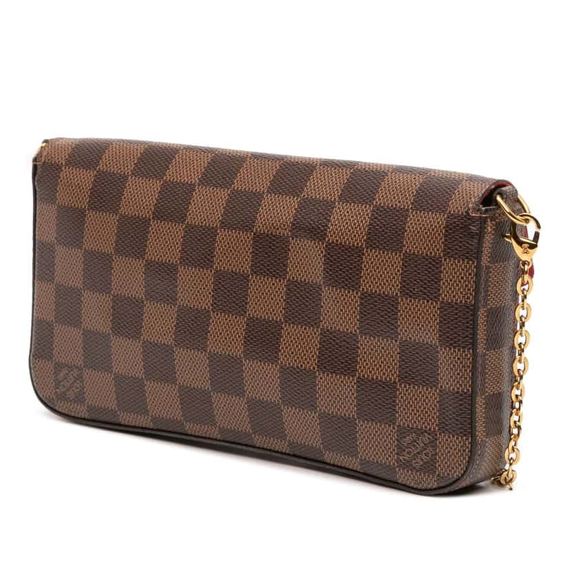 Louis Vuitton Damier Ebene Pochette Felicie Brown Good condition - Back View