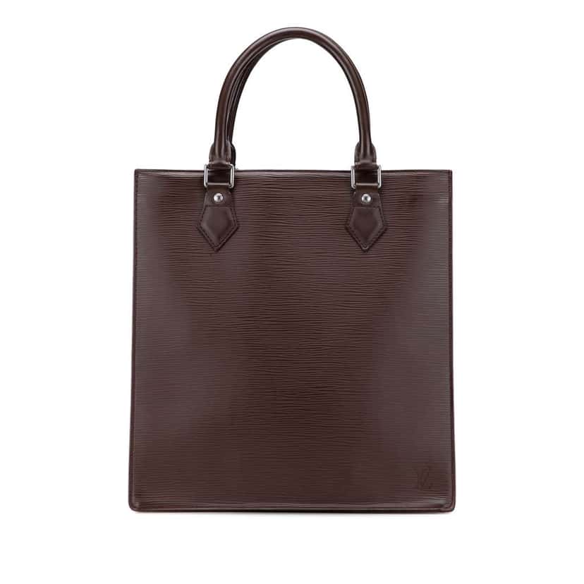 Louis Vuitton Epi Sac Plat PM Brown Leather Very good condition - Front View