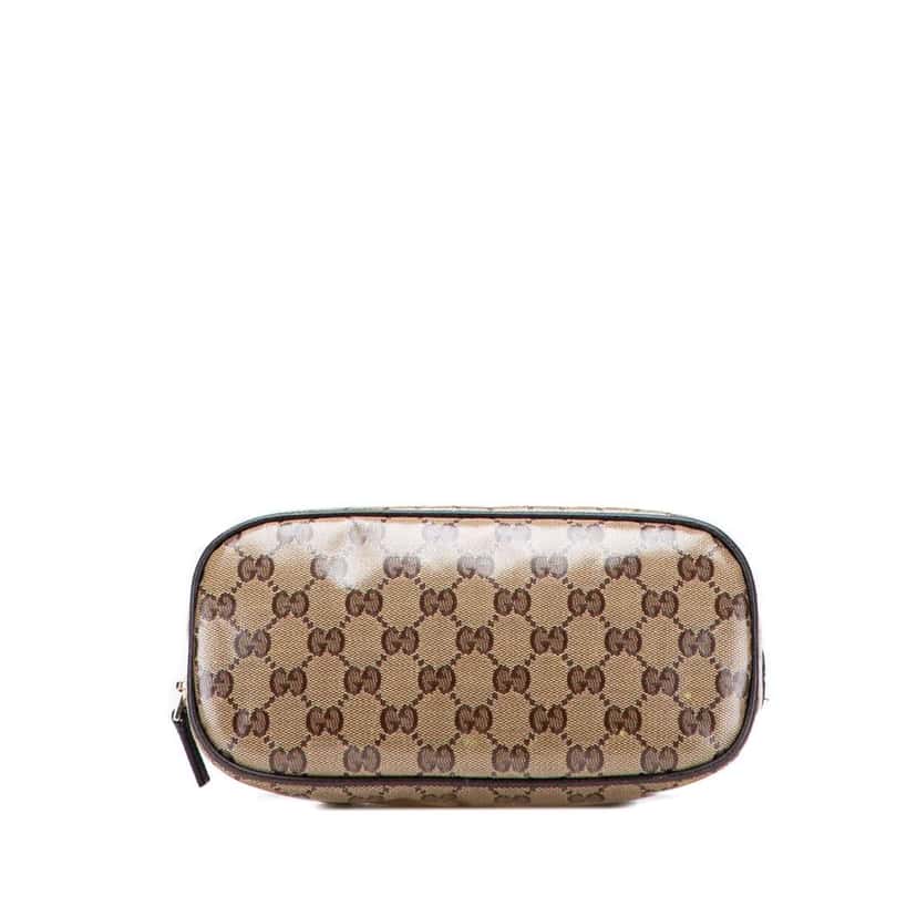 Gucci Mini GG Crystal Dome Satchel Brown Canvas Good condition - Inside View