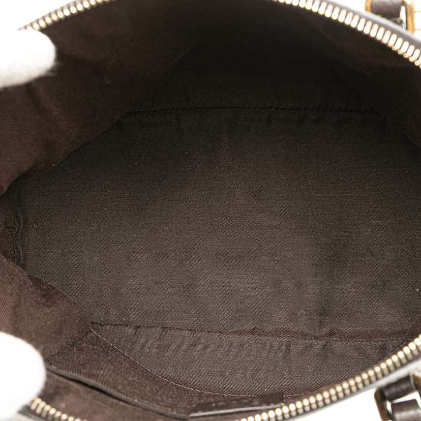 Gucci Mini GG Crystal Dome Satchel Brown Canvas Good condition - Model View