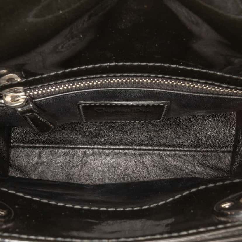 Dior Mini Multicolor Metallic Fabric and Patent Leather Lady Dior Black Polyester Good condition - Model View