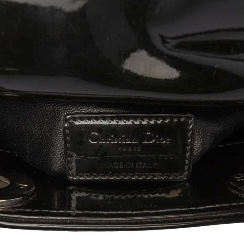 Dior Mini Multicolor Metallic Fabric and Patent Leather Lady Dior Black Polyester Good condition - Box View