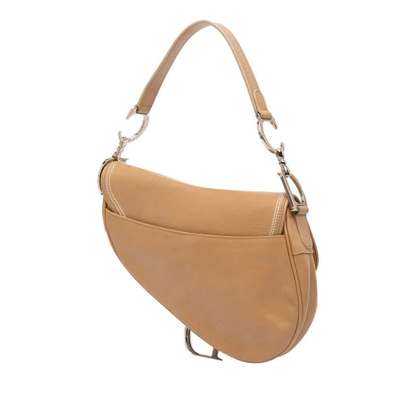 Dior Leather Saddle Bag Brown Leather Good condition - Back View