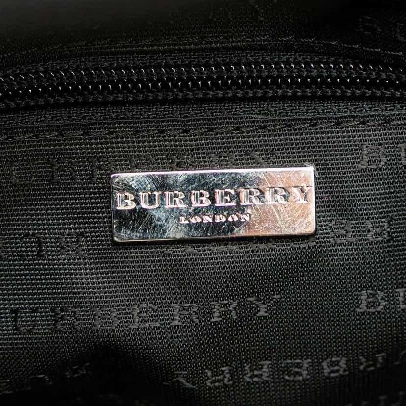 Burberry House Check Coated Canvas Shoulder Bag Brown Canvas Good condition - Box View