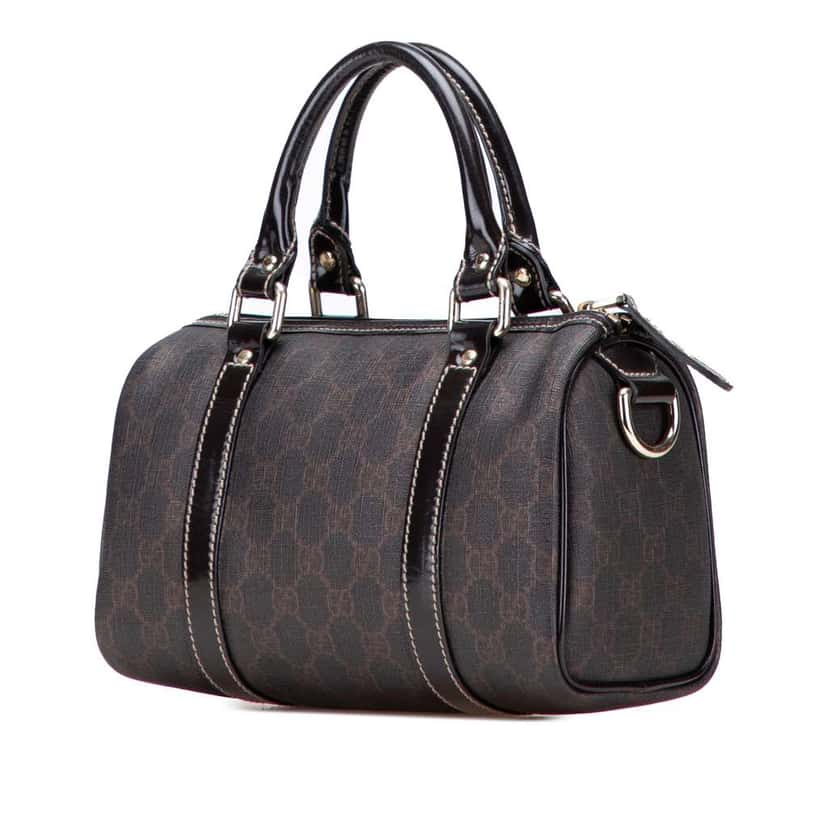 Gucci Small GG Supreme Joy Boston Brown Canvas Good condition - Back View