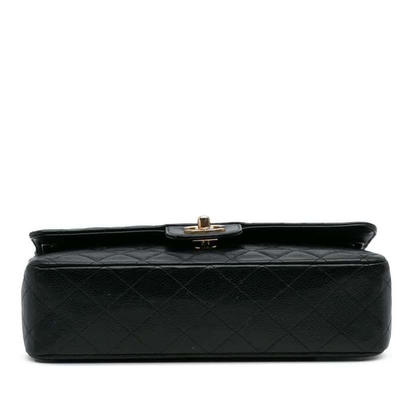 Chanel Medium Classic Caviar Double Flap Black Leather Good condition - Inside View