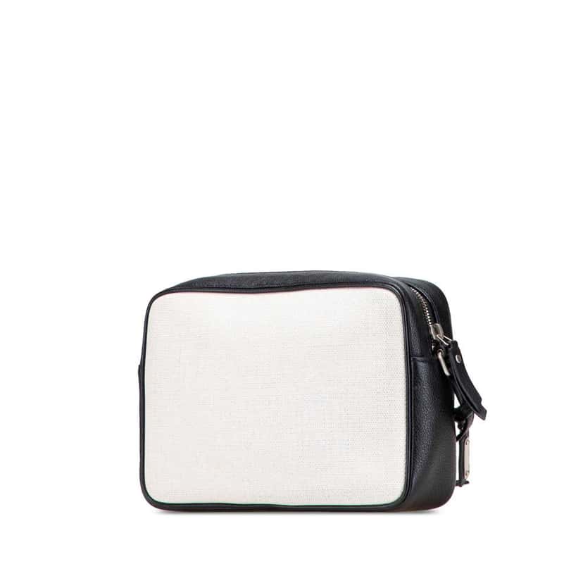 Saint Laurent Canvas Monogram Lou Camera Bag White Canvas Good condition - Back View