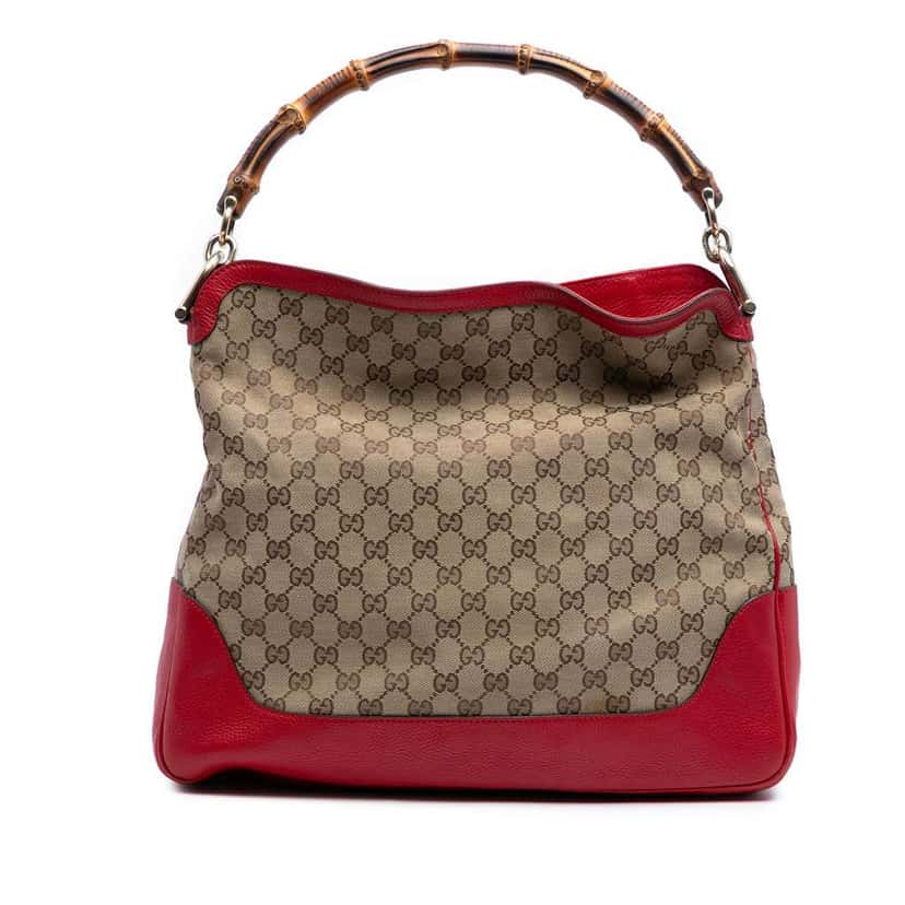 Gucci GG Canvas Bamboo Diana Satchel Brown Canvas Good condition - Front View