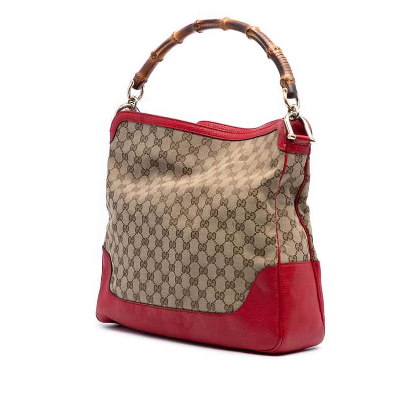 Gucci GG Canvas Bamboo Diana Satchel Brown Canvas Good condition - Back View