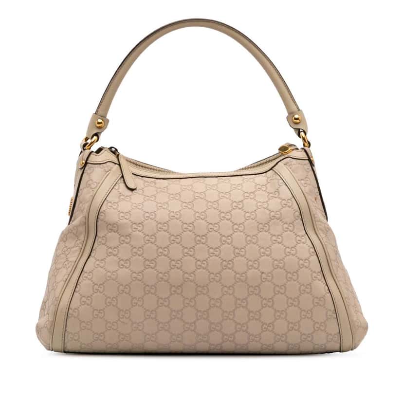 Gucci Guccissima Scarlett Shoulder Bag Brown Leather Good condition - Front View