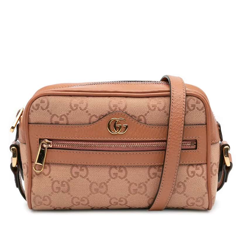 Gucci Mini GG Canvas Ophidia Crossbody Pink Canvas Good condition - Front View