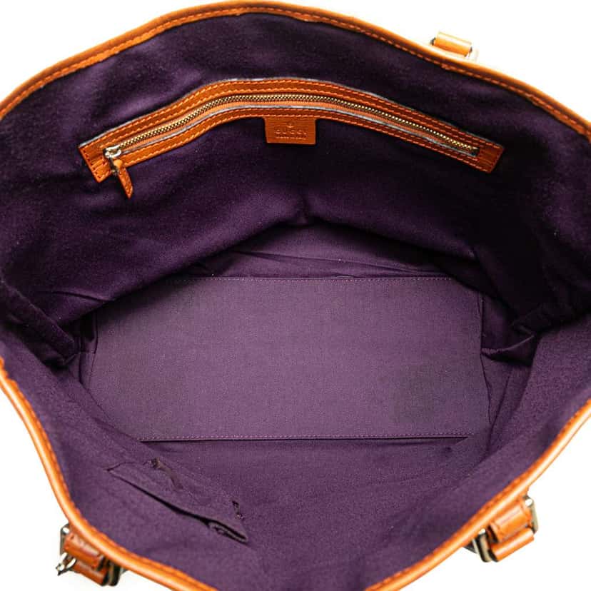 Gucci Large GG Canvas Jolicoeur Tote Brown Canvas Good condition - Model View