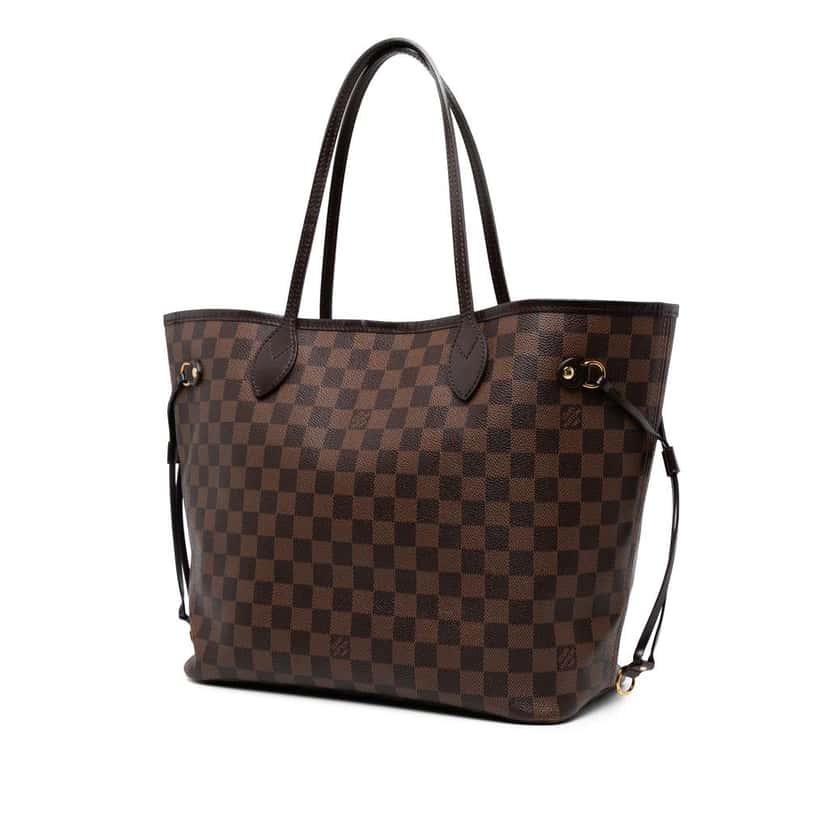 Louis Vuitton Damier Ebene Neverfull MM Brown Good condition - Back View