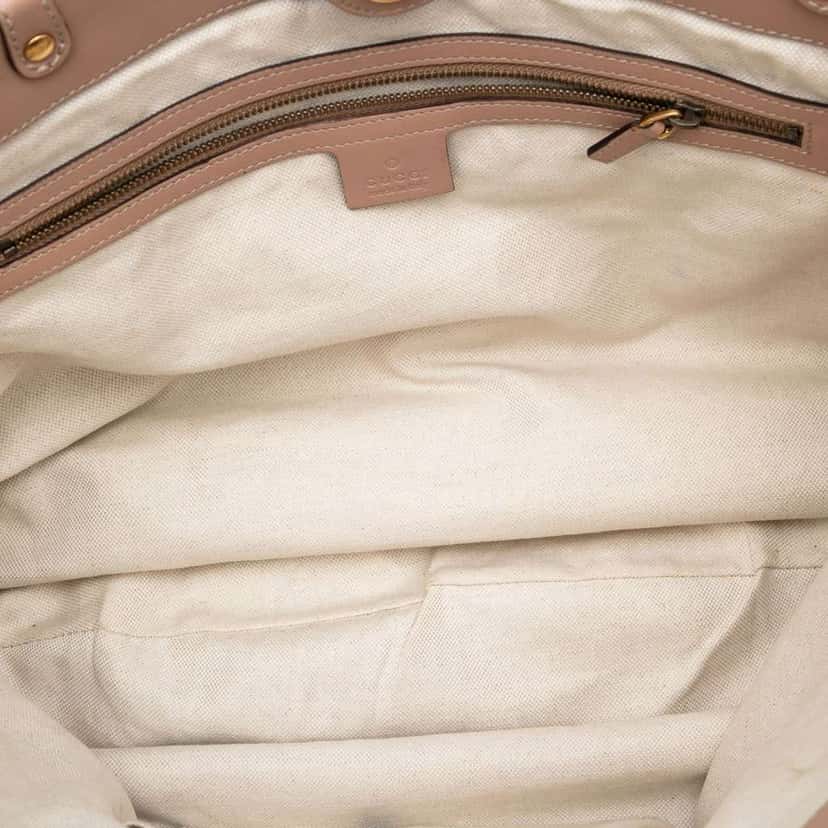 Gucci Large Guccissima Scarlett Tote Pink Leather Good condition - Model View