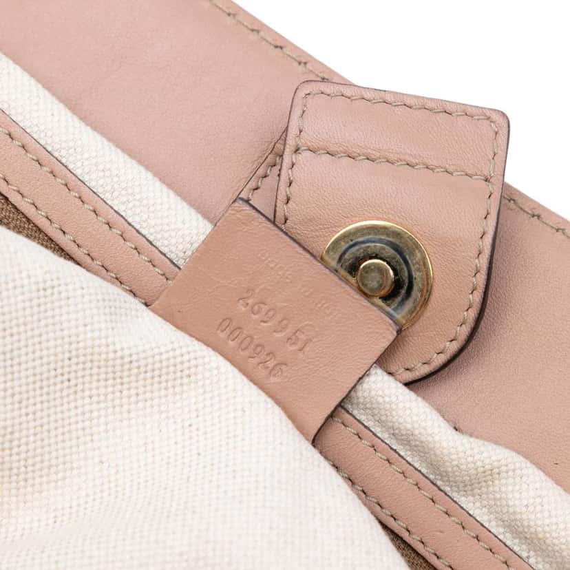 Gucci Large Guccissima Scarlett Tote Pink Leather Good condition - Box View