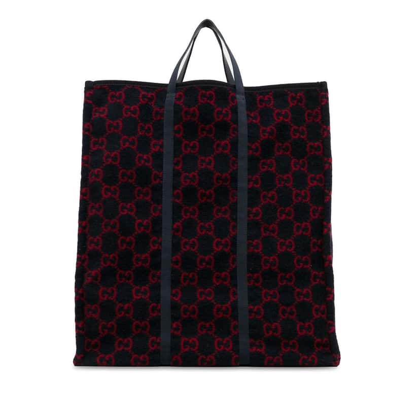 Gucci GG Wool Tote Blue Wool Good condition - Front View